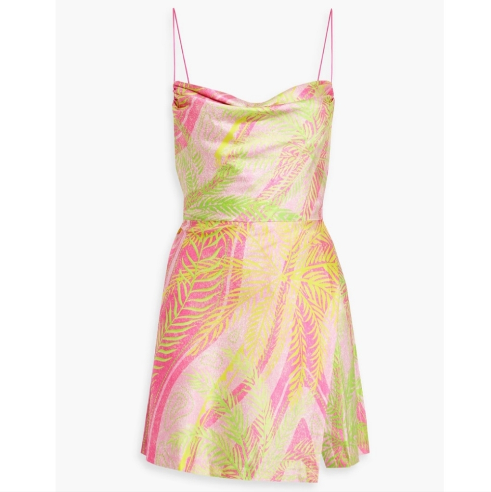 Retrofête silk palm dress